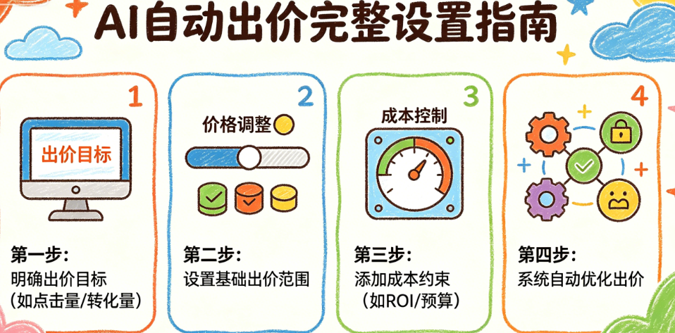 AI自动出价别只懂“交给系统”!从出价目标到成本约束的完整设置指南