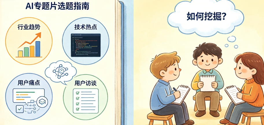 AI专题片怎么选题？行业趋势、技术热点、用户痛点如何挖掘？