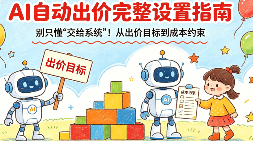 AI自动出价别只懂“交给系统”!从出价目标到成本约束的完整设置指南
