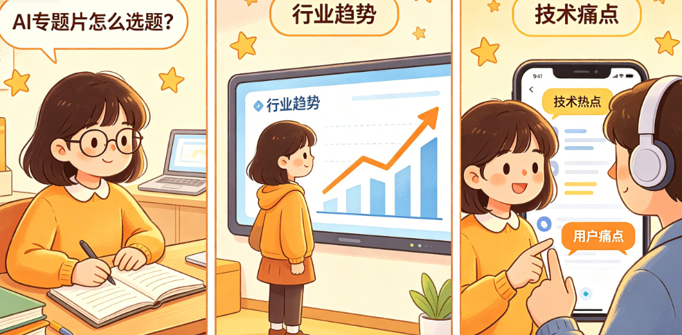 AI专题片怎么选题？行业趋势、技术热点、用户痛点如何挖掘？