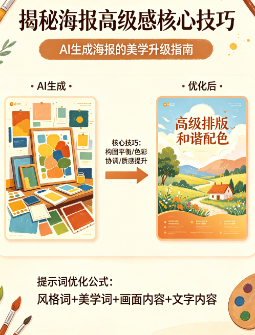 AI生成的海报总差口气?揭秘让海报“有高级感”的核心技巧与提示词