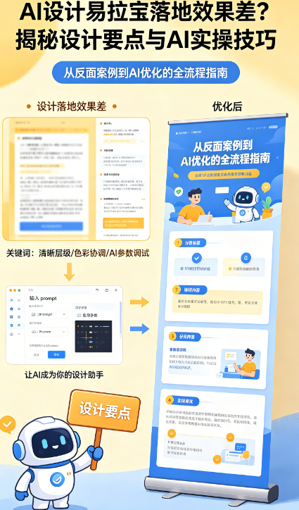 AI设计的易拉宝落地效果差?揭秘易拉宝的设计要点与AI实操技巧