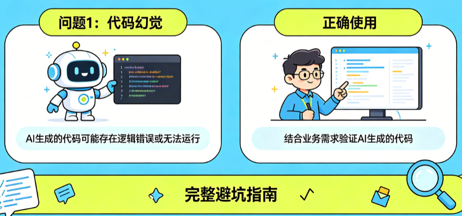 AI编程别只懂“复制粘贴”!从代码幻觉到正确使用的完整避坑指南