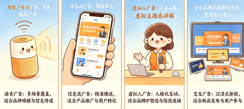 想做AI创意广告不知道哪种形式合适?揭秘主流AI广告形式的特点与适用场景
