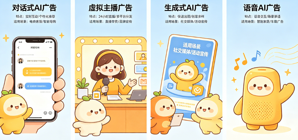 想做AI创意广告不知道哪种形式合适?揭秘主流AI广告形式的特点与适用场景