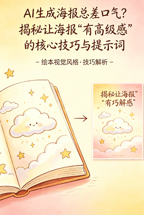 AI生成的海报总差口气?揭秘让海报“有高级感”的核心技巧与提示词