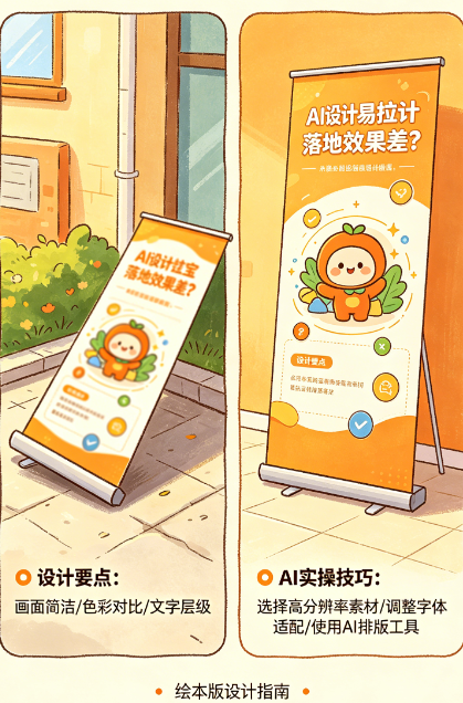 AI设计的易拉宝落地效果差?揭秘易拉宝的设计要点与AI实操技巧