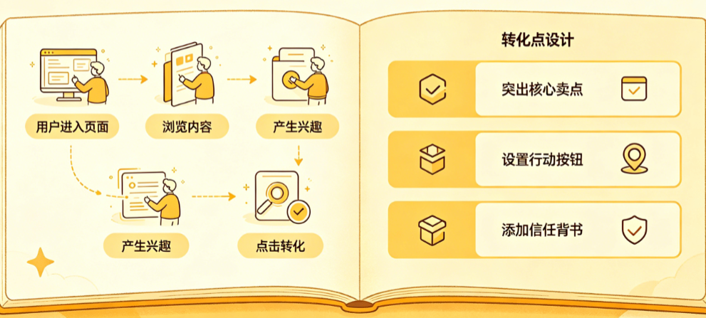 页面文案别只懂“写漂亮话”!从用户动线到转化点设计的完整策划方法