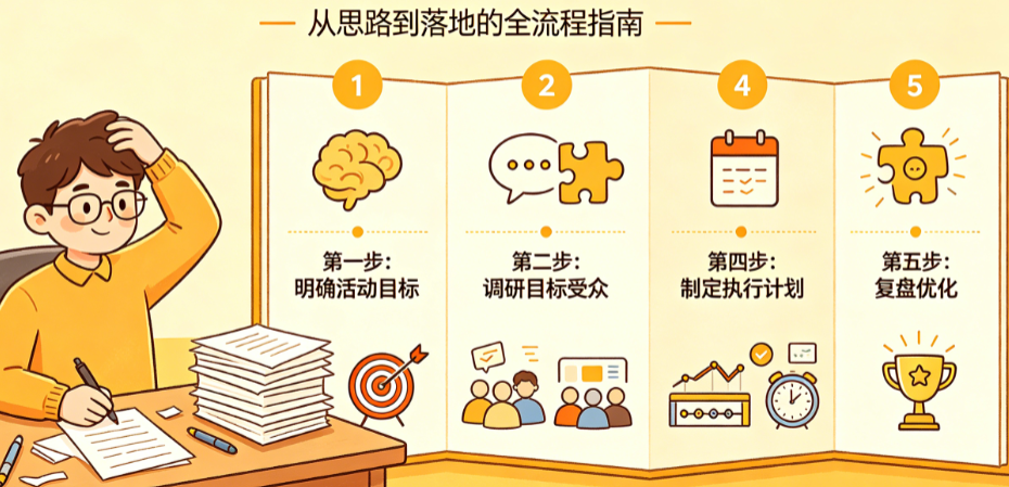 活动策划写到秃头?揭秘高效制定活动策划的5步法
