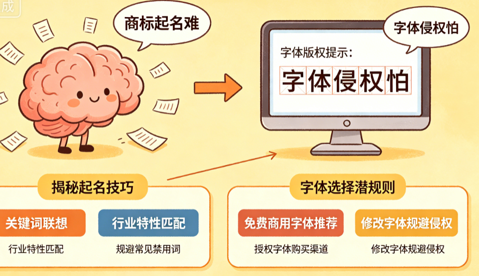 商标起名难、字体侵权怕?揭秘起名技巧与字体选择的“潜规则”