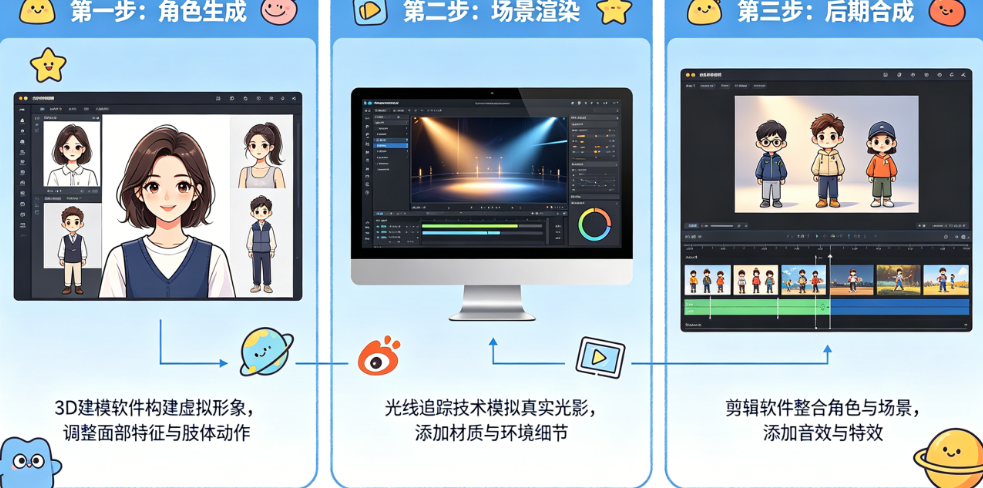 AI仿真人短剧怎么制作?角色生成、场景渲染、后期合成全流程