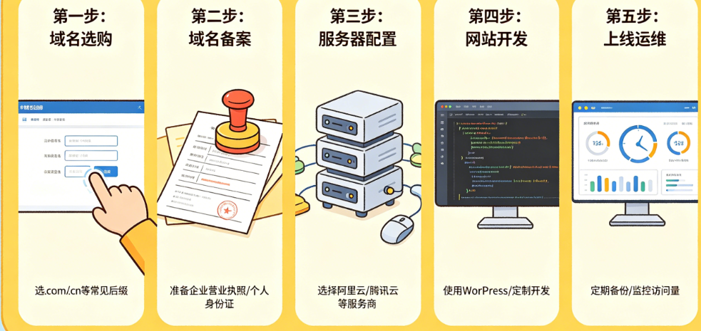 官网建设别只懂“买域名”!从域名备案到上线运维的完整事项清单