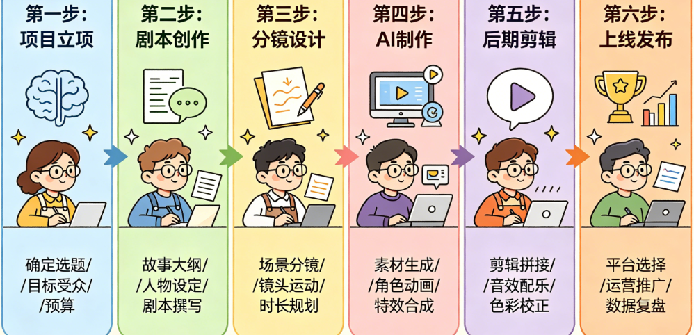 做AI短剧总漏环节?揭秘从0到1的完整制作流程与节点把控