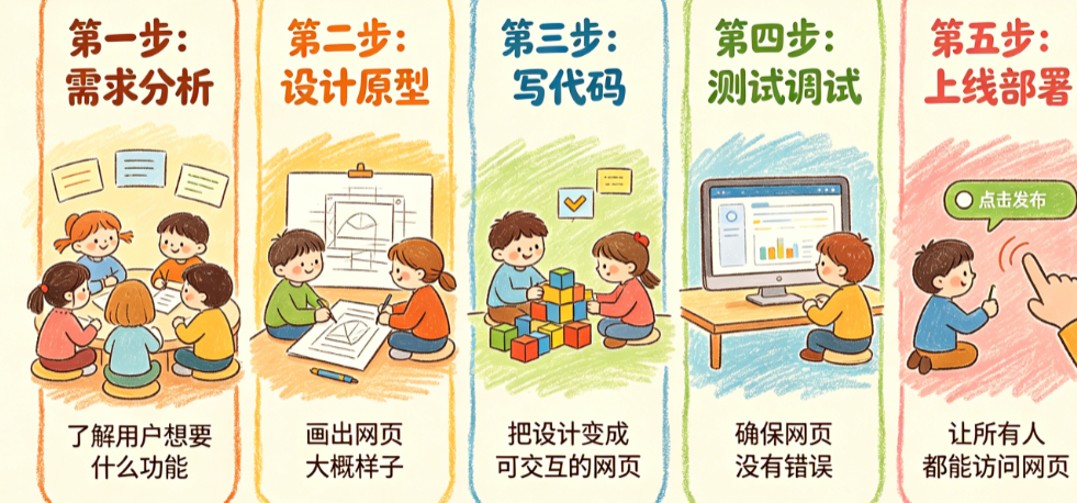 创建网页别只懂“写代码”!从需求分析到上线部署的完整流程指南