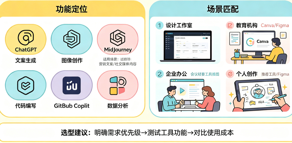 AI创意工具别只懂“ChatGPT写文案”!从功能定位到场景匹配的完整选型指南