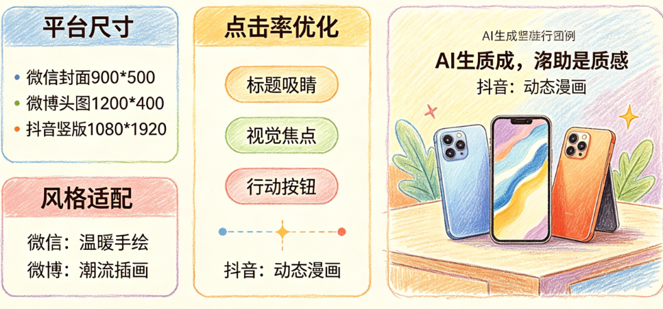 AI社交媒体广告图怎么生成?各平台尺寸、点击率优化、风格适配如何做?