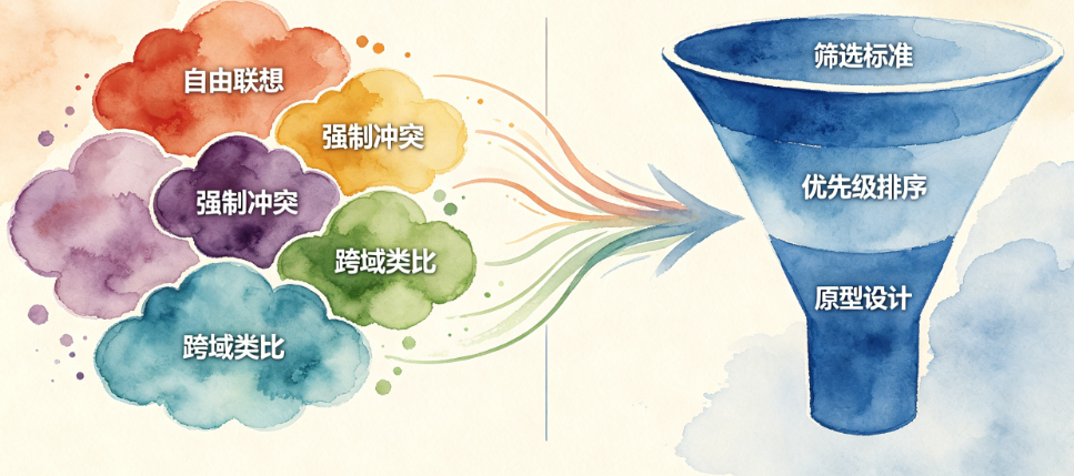 AI头脑风暴别只懂“列点子”!从发散到收敛的完整创意激荡方法