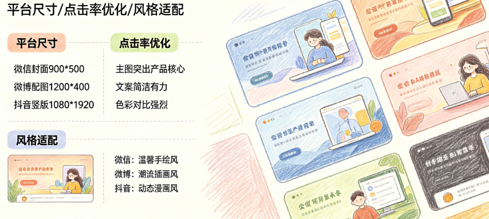 AI社交媒体广告图怎么生成?各平台尺寸、点击率优化、风格适配如何做?