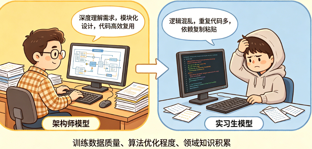 同样是大模型,为什么有的写代码像架构师、有的像实习生?揭秘编程能力差距根源
