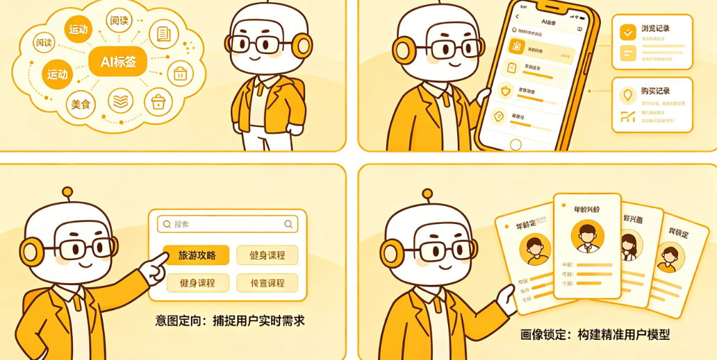 AI如何智能定向人群?兴趣、行为、意图、画像四维精准锁定全攻略