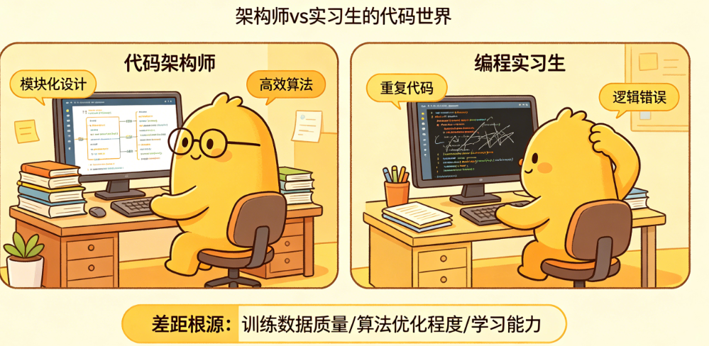 同样是大模型,为什么有的写代码像架构师、有的像实习生?揭秘编程能力差距根源