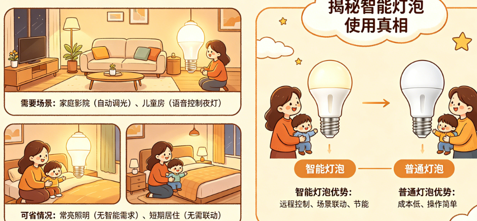 智能灯泡是智商税吗?揭秘哪些场景真需要、哪些情况可以省