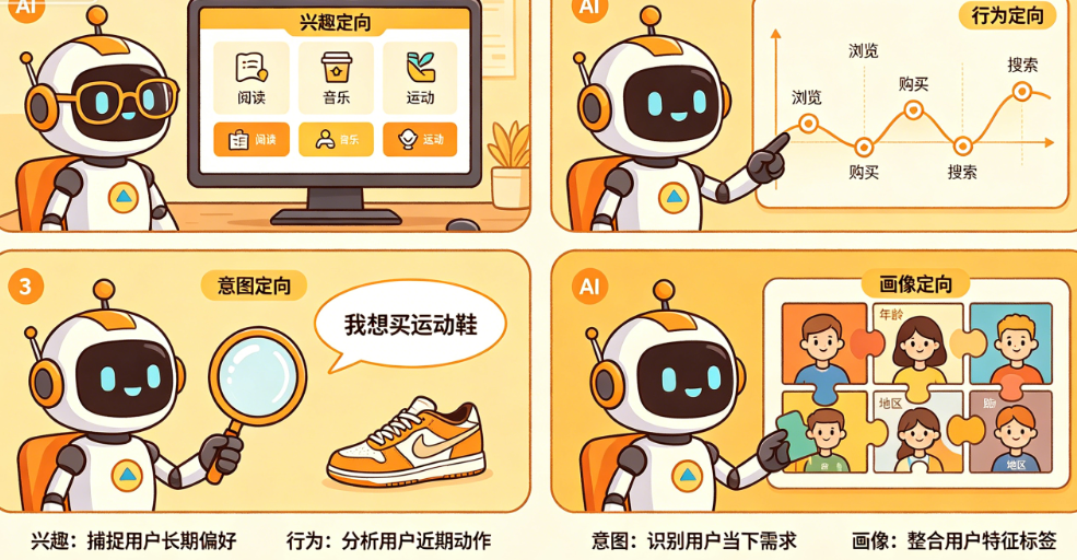 AI如何智能定向人群?兴趣、行为、意图、画像四维精准锁定全攻略