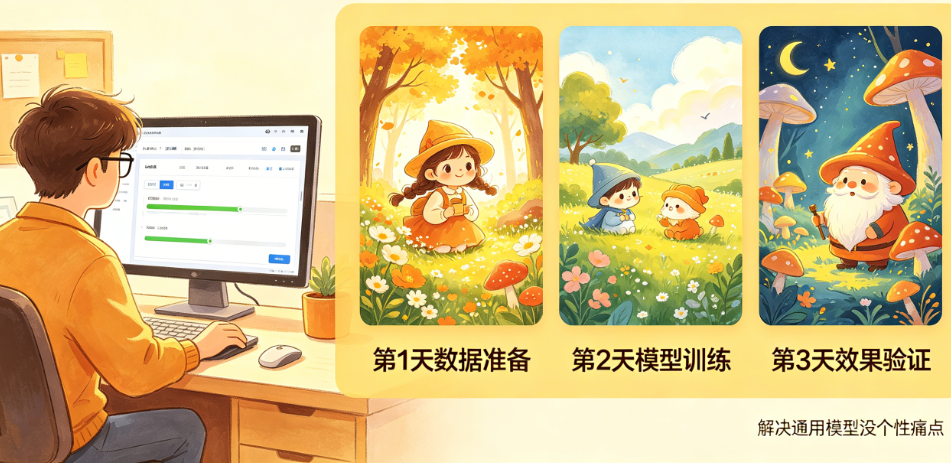 用通用模型总嫌“没个性”?教你用LoRA微调技术,三天内训练出专属你品牌的AI画风