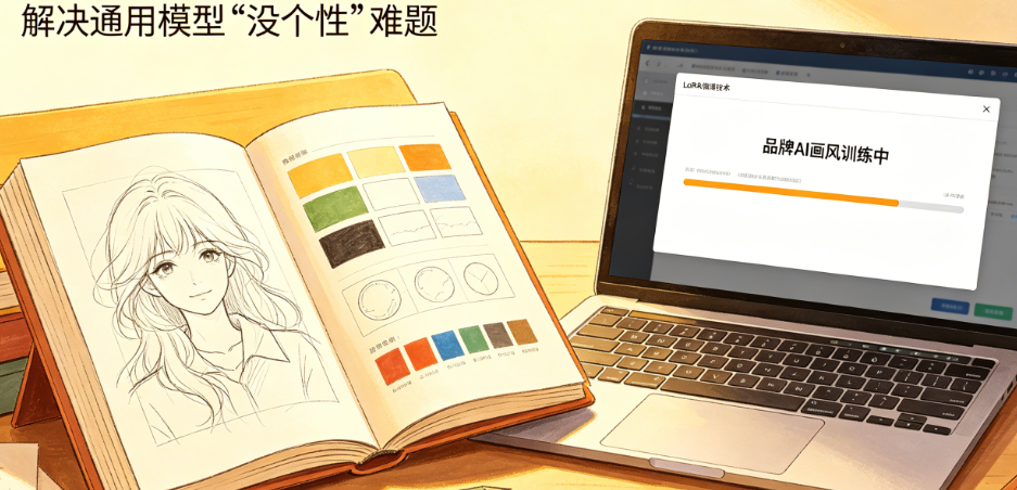 用通用模型总嫌“没个性”?教你用LoRA微调技术,三天内训练出专属你品牌的AI画风