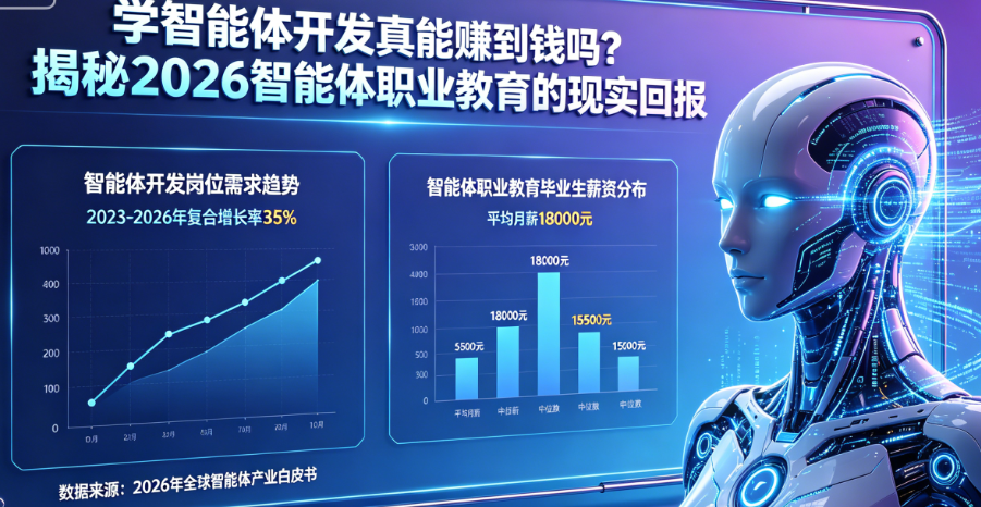 学智能体开发真能赚到钱吗?揭秘2026智能体职业教育的现实回报