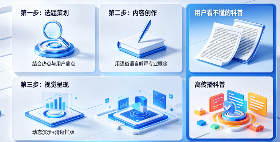 科普内容做了用户看不懂?揭秘高传播科普内容的创作方法与表达技巧