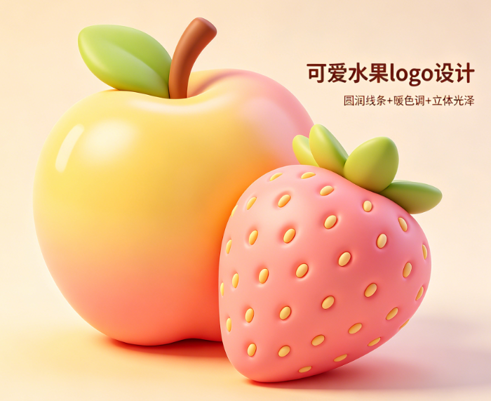 手绘水果logo怎么设计才可爱?水果元素如何运用?