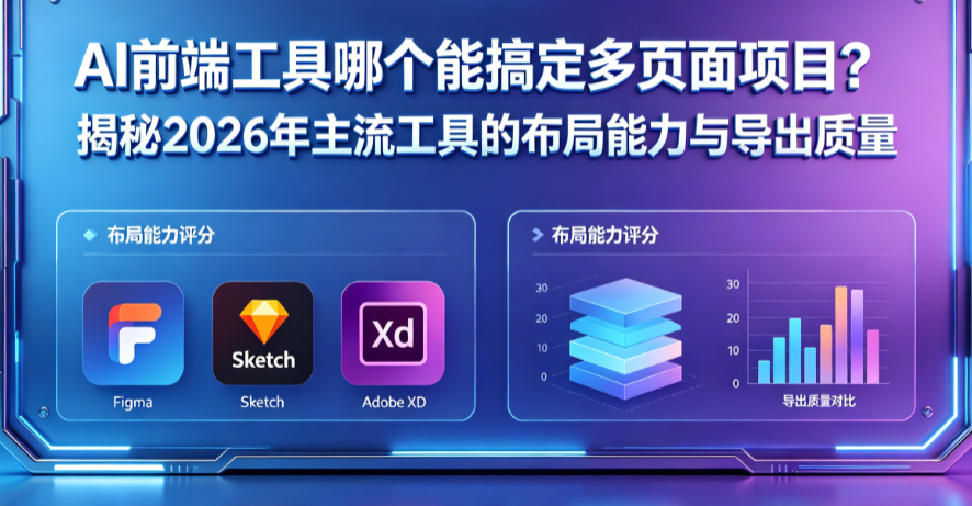 AI前端工具哪个能搞定多页面项目?揭秘2026年主流工具的布局能力与导出质量