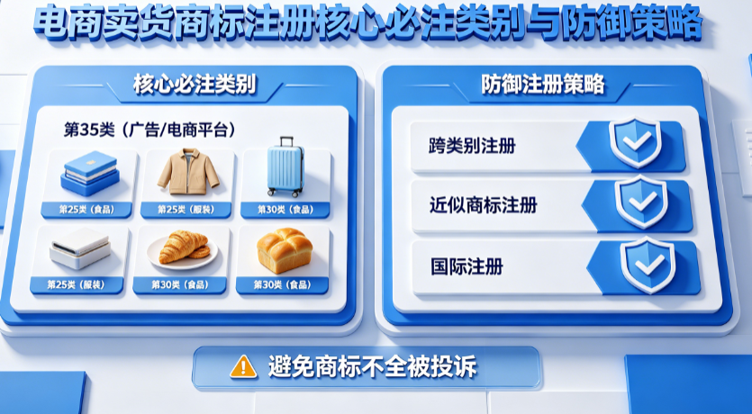 电商卖货商标注册不全被投诉?揭秘核心必注类别与防御注册策略