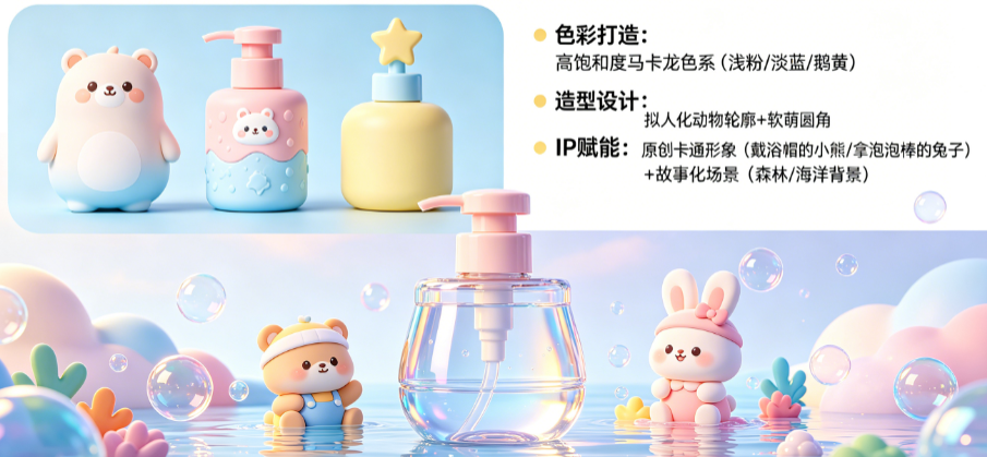 儿童洗护产品怎么设计出“童趣感”?色彩、造型、IP如何打造独一无二?
