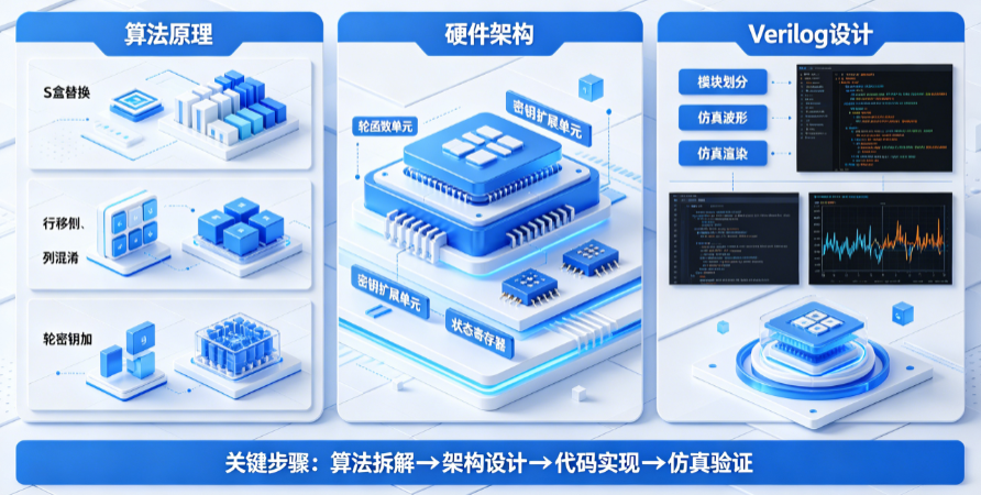 AES加密解密硬件实现:从算法原理到Verilog设计的完整路径