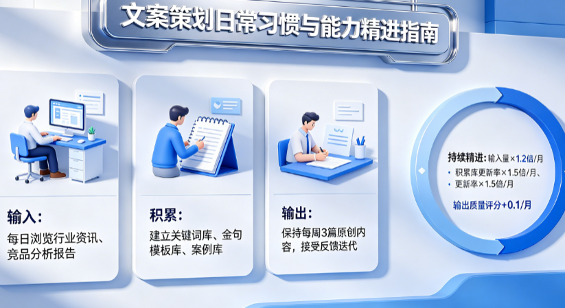 文案策划应该养成哪些日常习惯?输入、积累、输出如何持续精进?