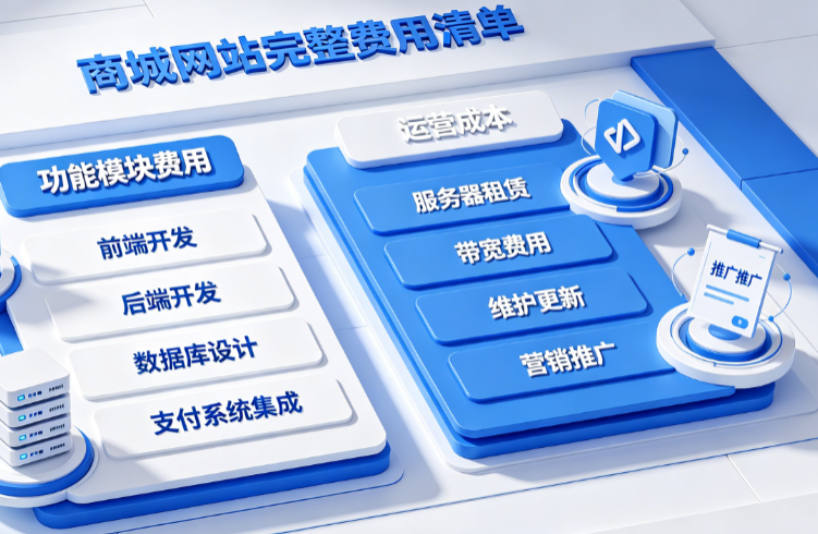 商城网站费用别只懂“开发费”!从功能模块到运营成本的完整费用清单