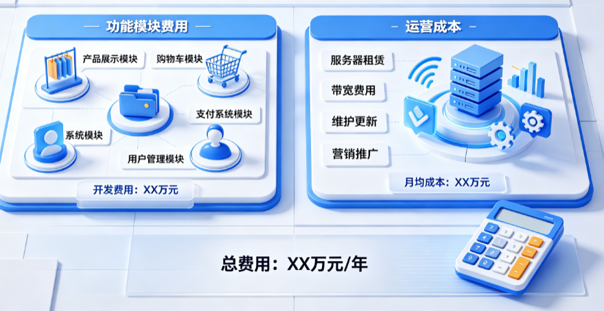 商城网站费用别只懂“开发费”!从功能模块到运营成本的完整费用清单