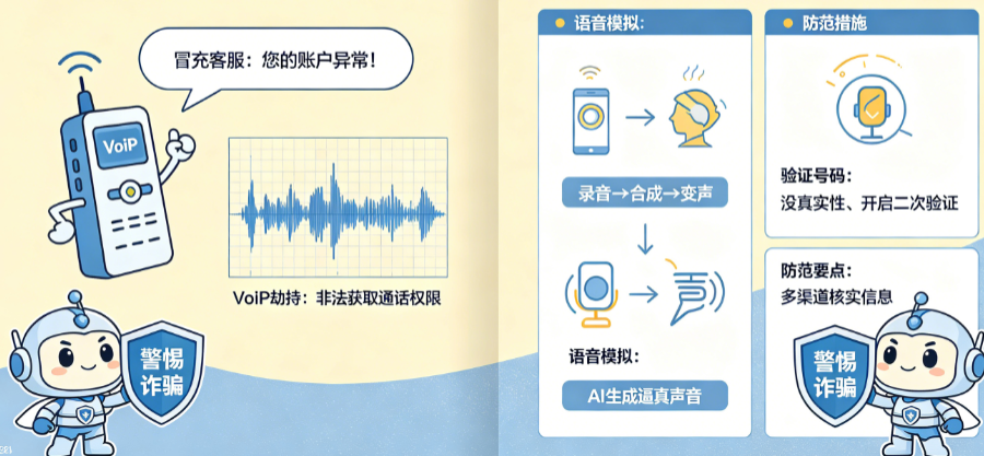 AI语音诈骗防不胜防?揭秘VoIP劫持与语音模拟的技术手法与防范要点