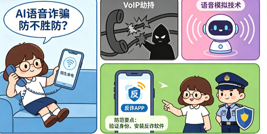 AI语音诈骗防不胜防?揭秘VoIP劫持与语音模拟的技术手法与防范要点