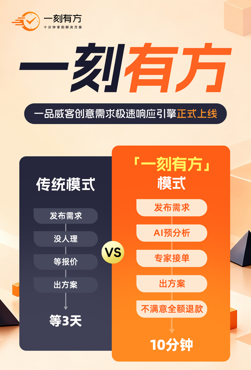 一品威客上线“一刻有方” 用AI重新定义创意服务响应速度