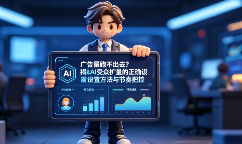 广告量跑不出去?揭秘AI受众扩量的正确设置方法与节奏把控