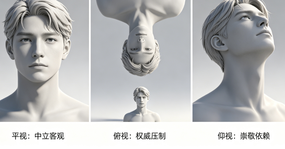 平视、俯视、仰视：不同角度带来的情绪差异