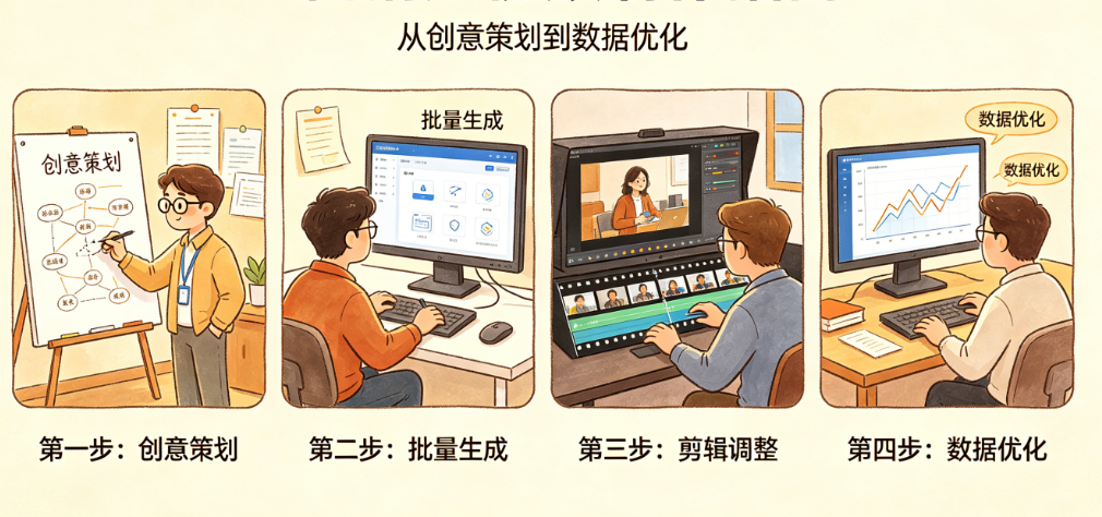 AI营销短视频别只懂“批量生成”!从创意策划到数据优化的完整制作指南