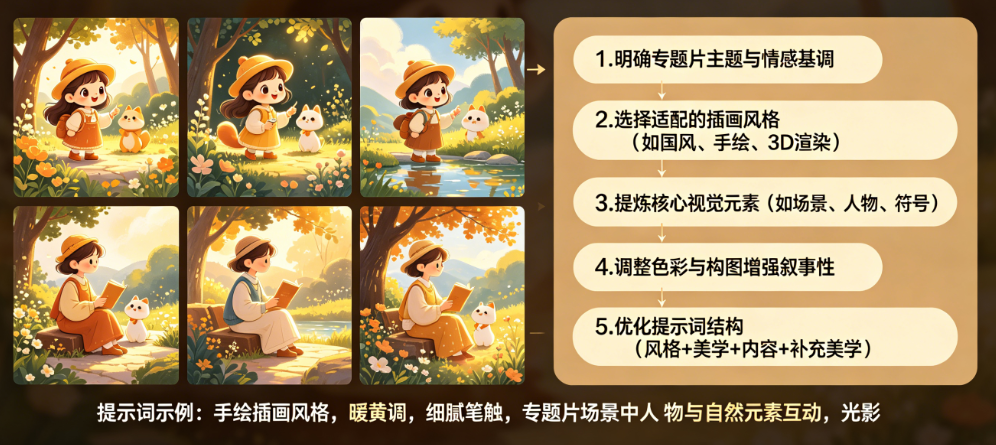 AI生成的配图风格不统一?揭秘高质量专题片配图的生成方法与提示词