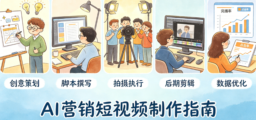 AI营销短视频别只懂“批量生成”!从创意策划到数据优化的完整制作指南