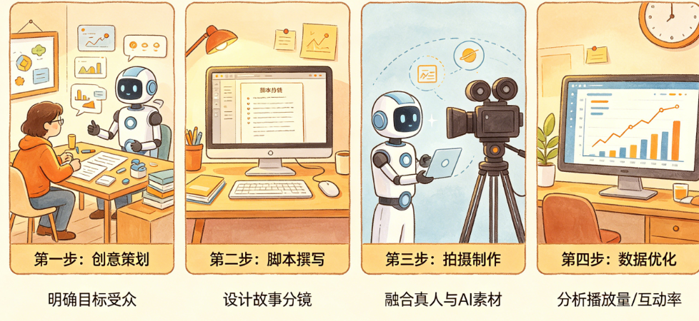 AI营销短视频别只懂“批量生成”!从创意策划到数据优化的完整制作指南