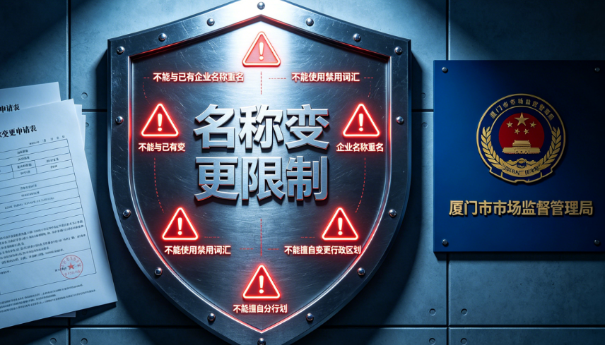 想改公司名不知道能改什么?揭秘厦门企业名称可变更的内容与限制条件