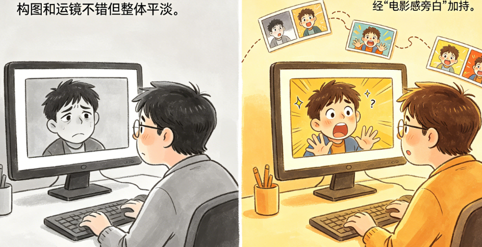 你的视频就差这一步：好的旁白能让普通素材瞬间拥有电影感